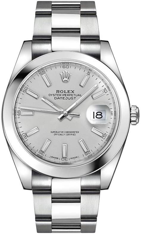 rolex men's silver watches